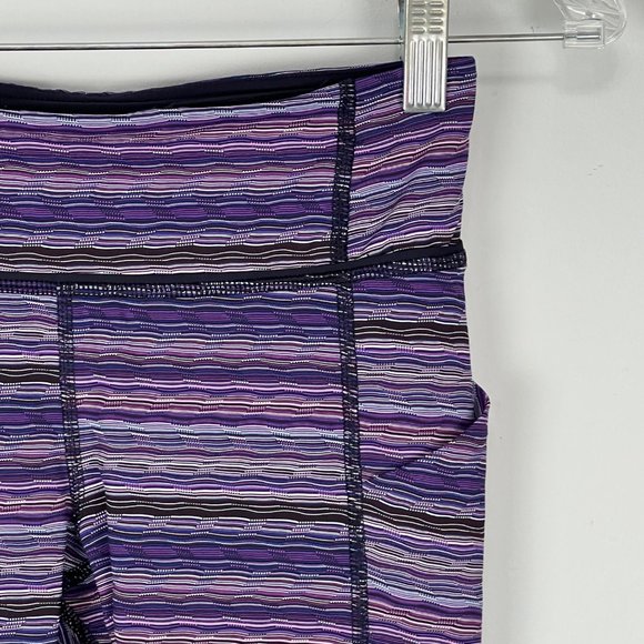 Lululemon Womens Pace Rival Crop Leggings Space Dye Twist Ultra Violet size 2 - Picture 4 of 11